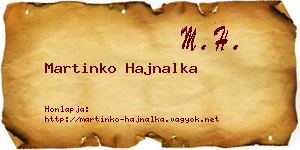 Martinko Hajnalka névjegykártya